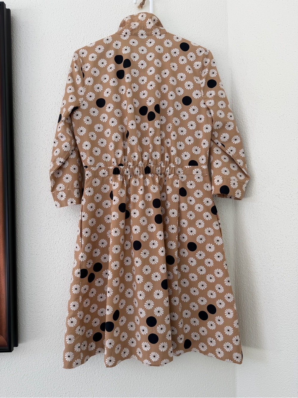 Talbots Petite Women’s Shirt Dress | Size 8P | Camel/Black/White | Cotton - Picture 10 of 15